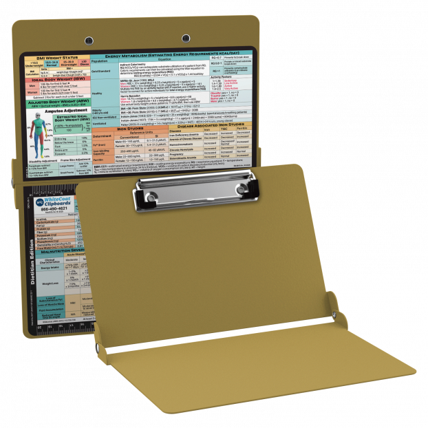 WhiteCoat Clipboard® - Tactical Brown Dietitian Edition